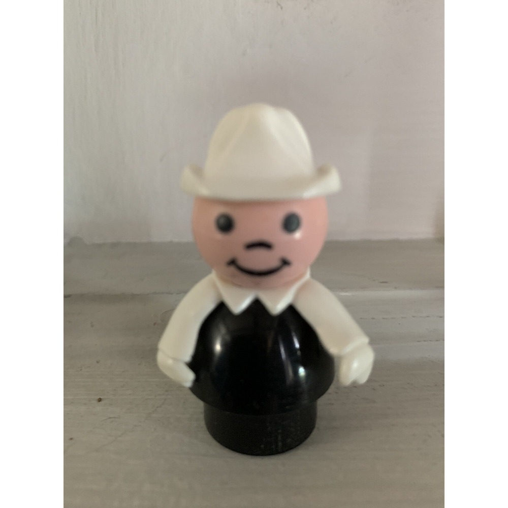 Vintage Fisher Price Little People Fireman White Hat & Arms